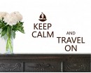 Keep Calm and Travel On Quotes Vinyl Lettering Decal